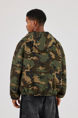 Camo Ripstop Zip Hooded Jacket - Camo
