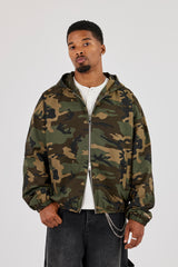 Camo Ripstop Zip Hooded Jacket - Camo