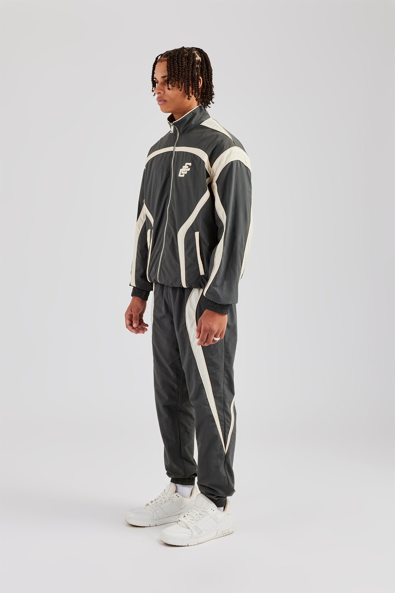 CCC Nylon Zip Through Tracksuit - Charcoal | Mens Sets | Shop