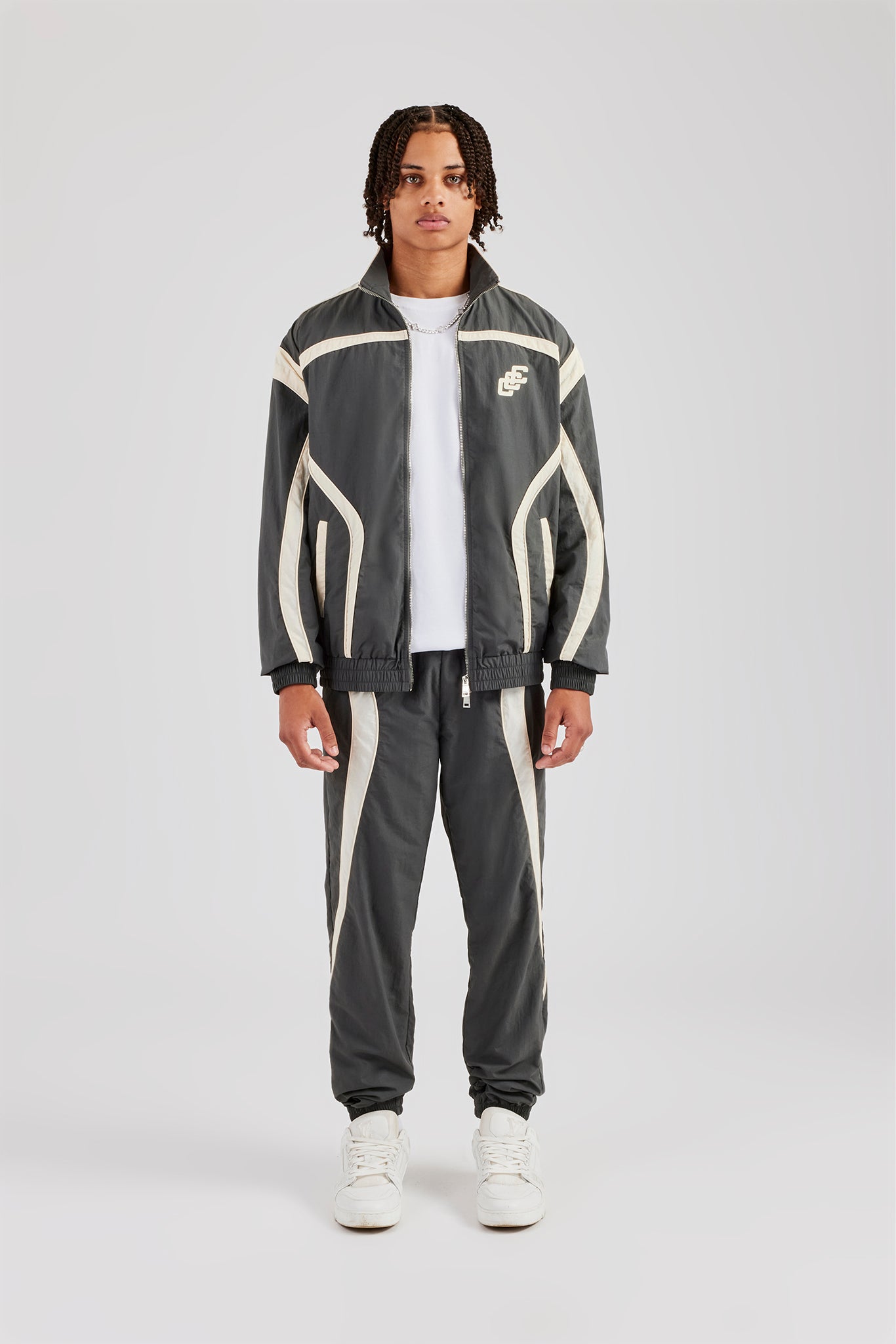 CCC Nylon Zip Through Tracksuit - Charcoal | Mens Sets | Shop