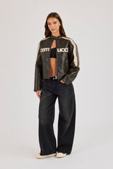 PU Cernucci Moto Jacket - Brown