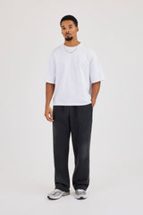 Acid Wash Waffle Relaxed Jogger - Washed Black