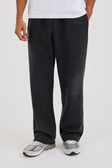 Acid Wash Waffle Relaxed Jogger - Washed Black