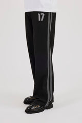 Woven Relaxed Trouser With Side Tape - Black