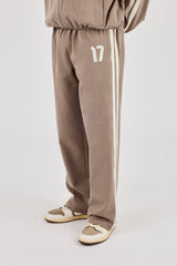 Woven Relaxed Trouser With Side Tape - Taupe