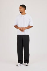 Relaxed Tape Detail Trouser - Black