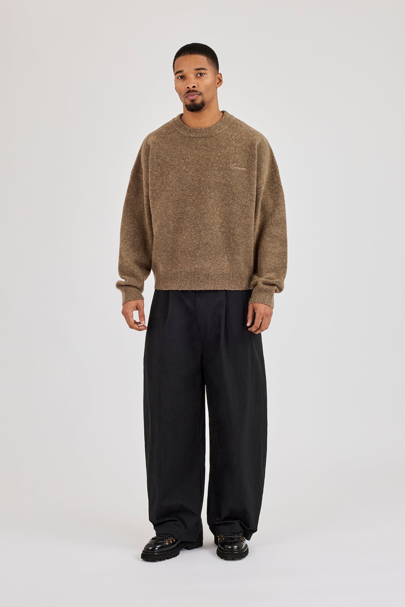 Barrel Leg Trouser - Black