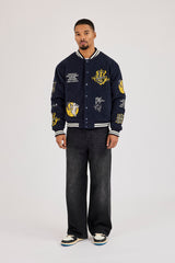 Cherub Meus Crias Varsity Jacket - Navy