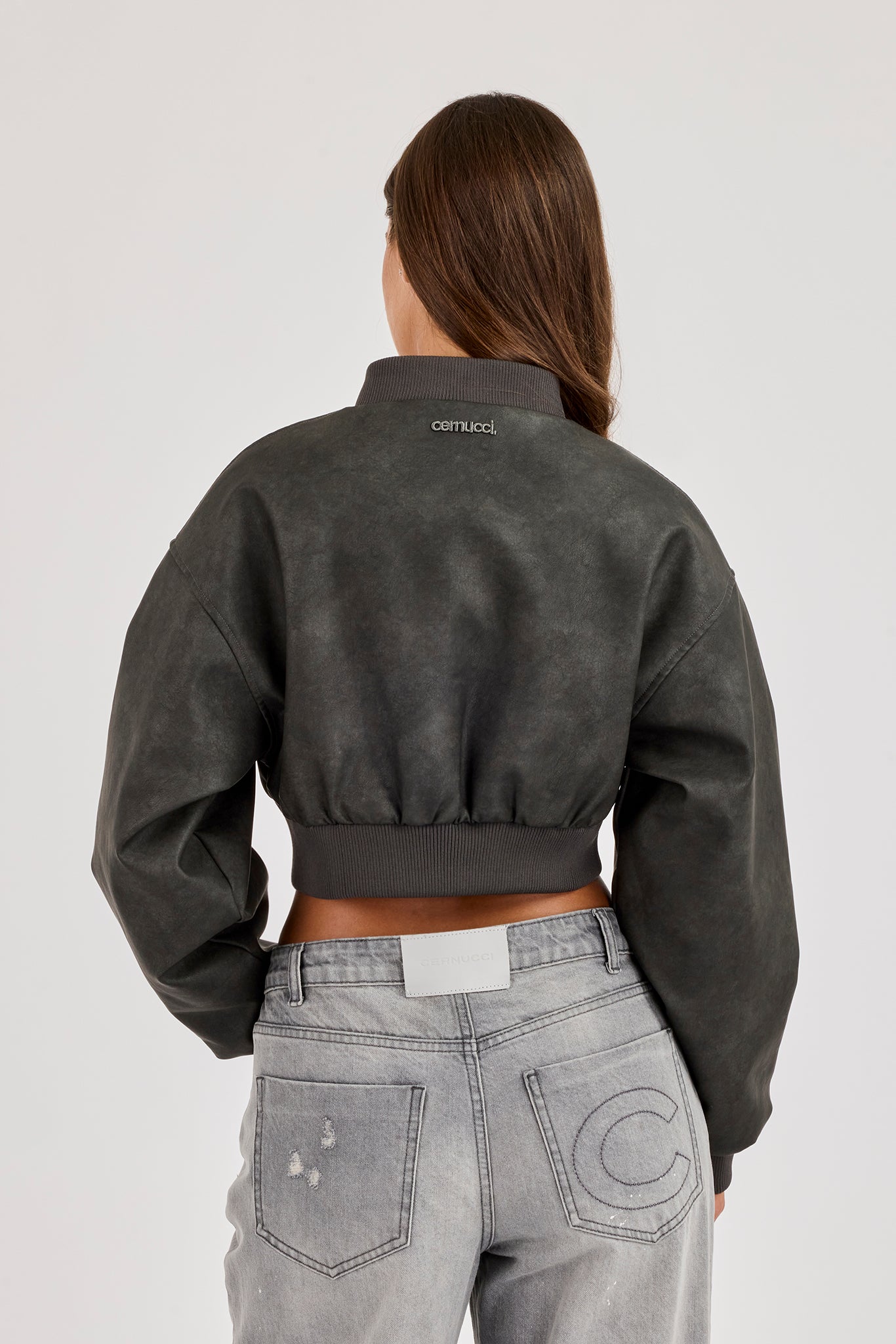 Deep Rib Bomber Jacket - Charcoal