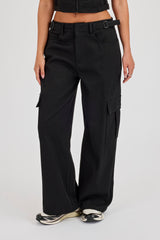 Twill Cargo Trouser - Black