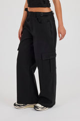 Twill Cargo Trouser - Black