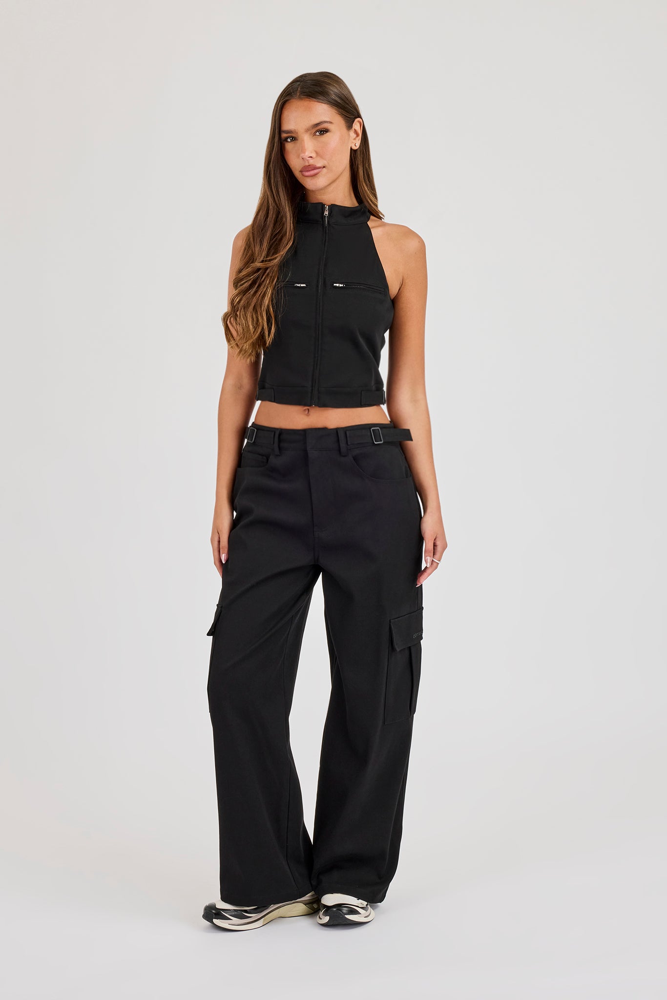 Twill Cargo Trouser - Black
