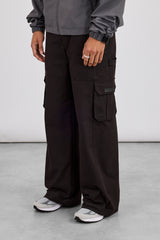 Baggy Cargo-Hose – Schwarz