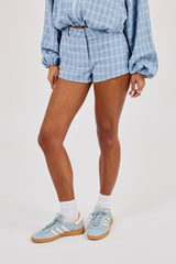 Check Micro Short - Blue