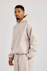 Scuba Half Zip Hoodie - Light Grey