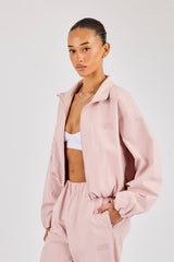 Nylon Track Jacket - Light Pink