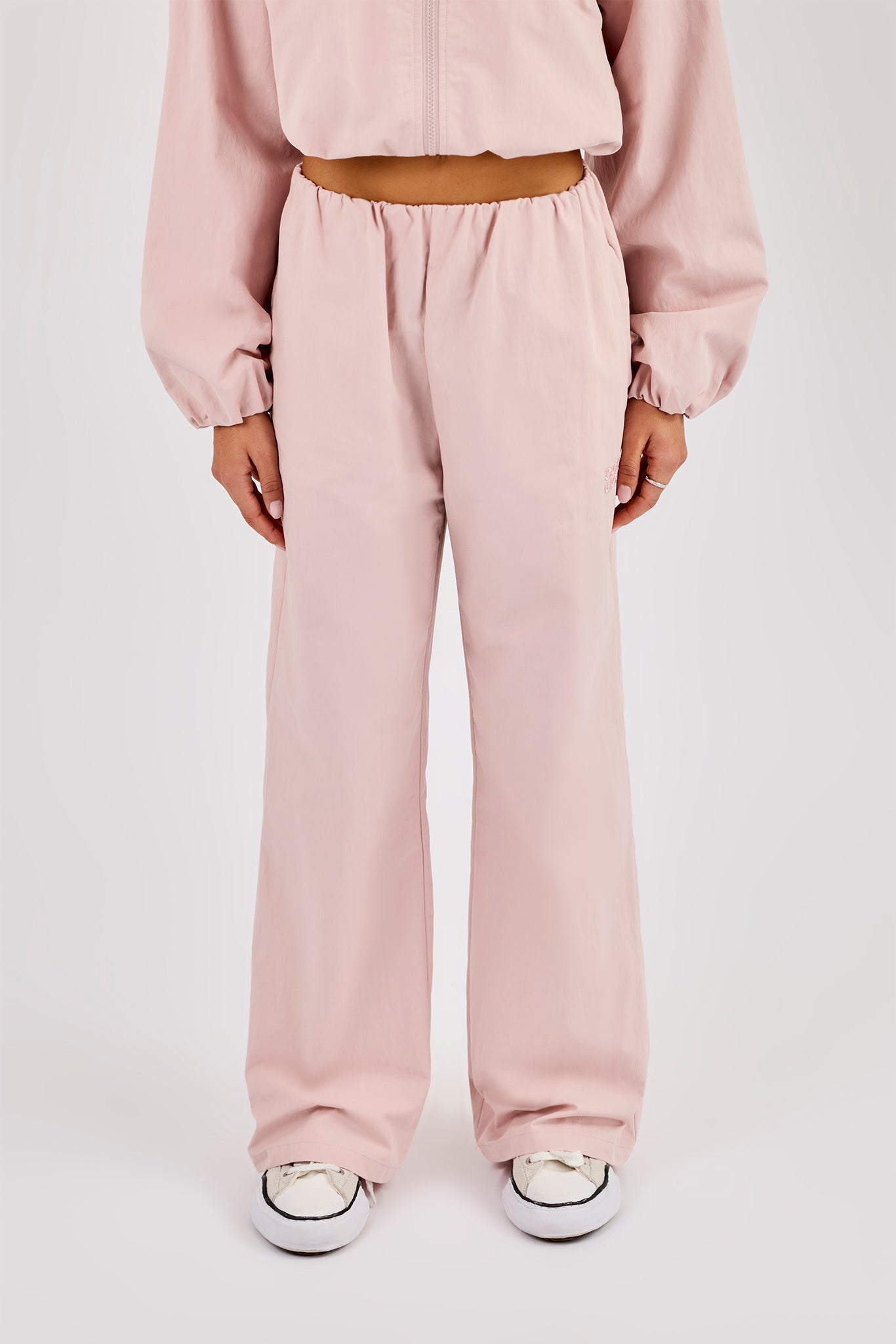 Nylon Waistbandless Jogger - Light Pink