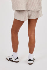 Crinkle Check Short - Stone