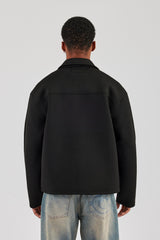 Harrington-Jacke aus Scuba-Material - Schwarz