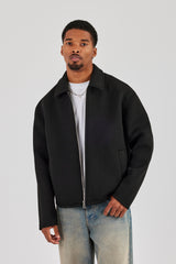 Harrington-Jacke aus Scuba-Material - Schwarz