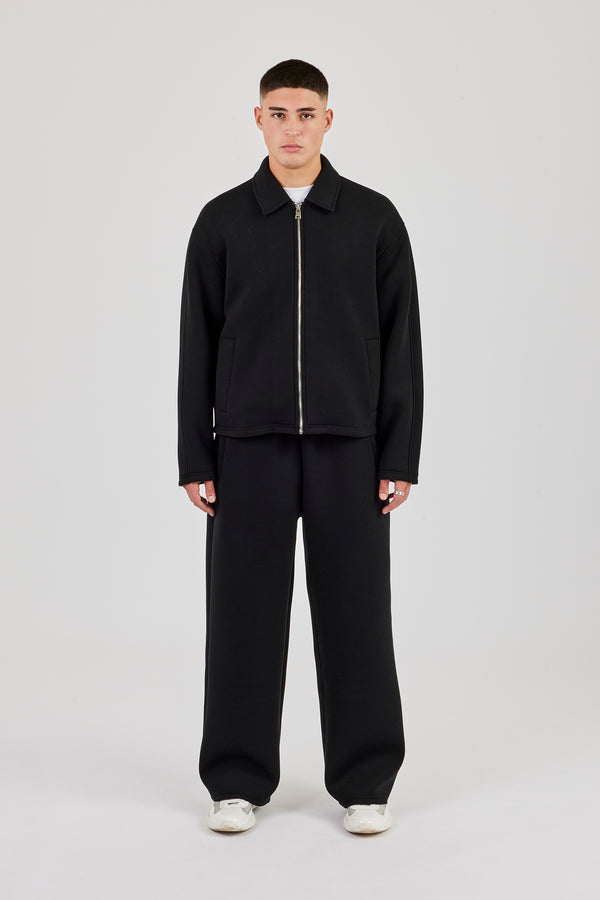 Scuba Harrington Jacket & Baggy Fit Trouser - Black