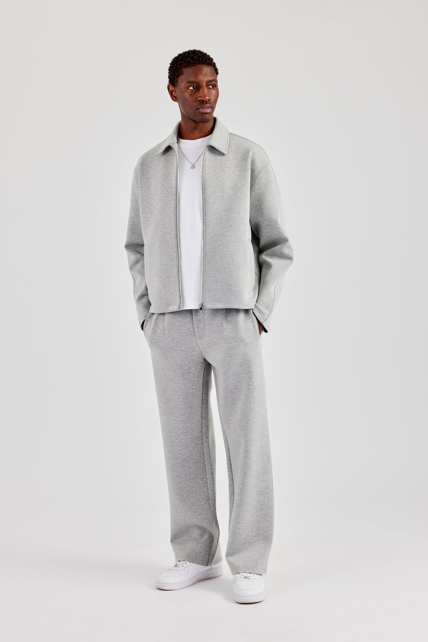 Scuba Harrington Jacket & Trouser - Grey | Mens Sets | Shop Jacket
