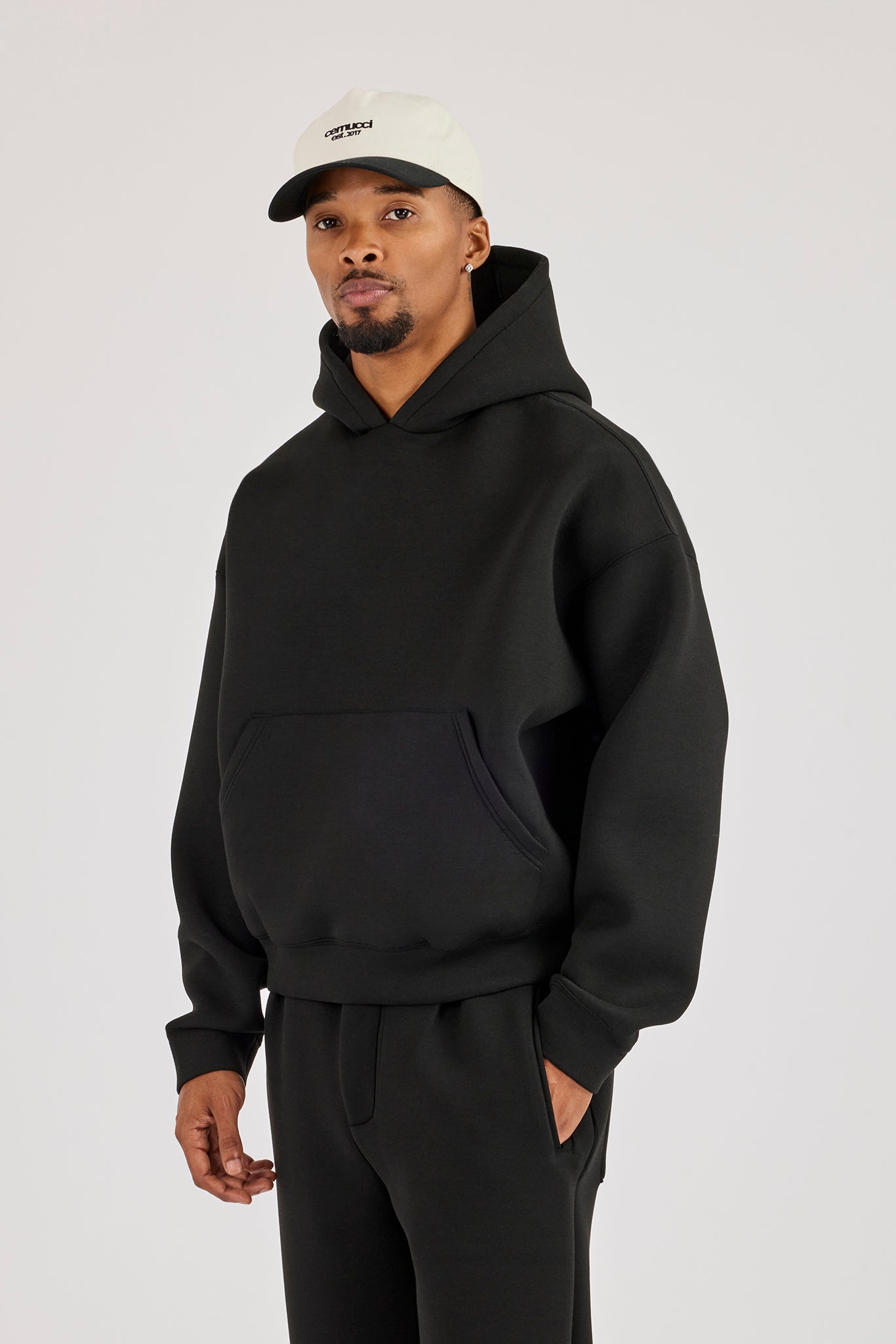 Scuba Boxy Hoodie - Schwarz