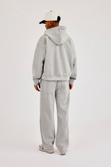 Scuba-Kapuzenpullover mit Reißverschluss und bequeme Scuba-Hose – Grau