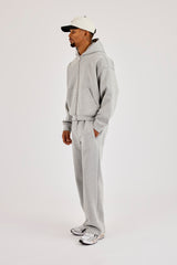 Scuba Zip Through Boxy Hoodie & Relaxed Trouser - Grey