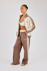 Contrast Detail Track Top – Cremeweiß