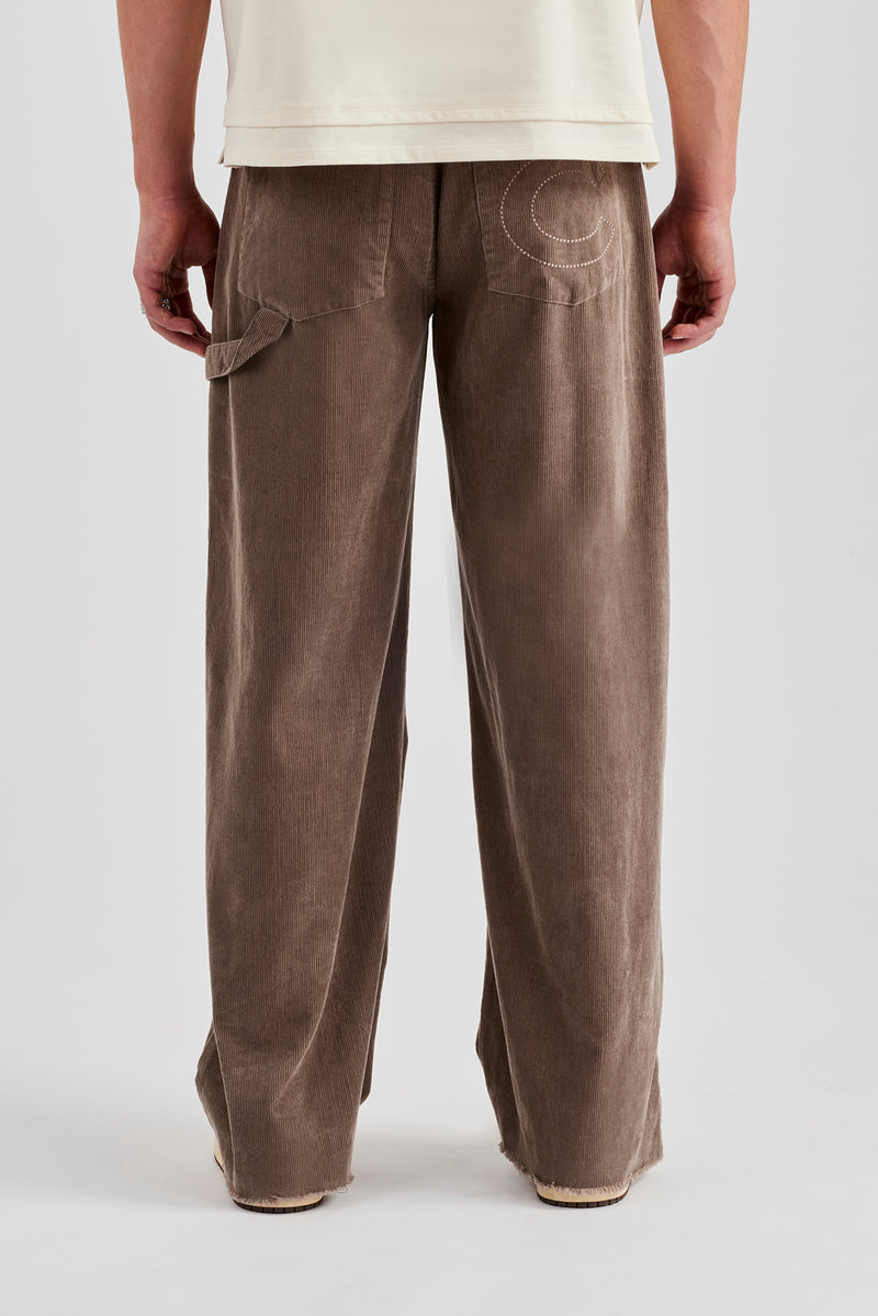 Baggy Cordhose - Taupe