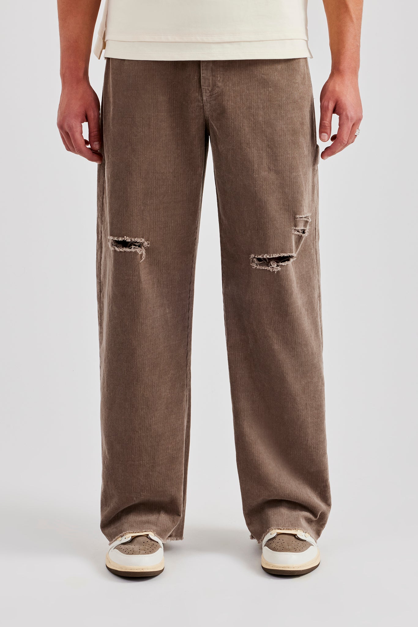 Baggy Cordhose - Taupe