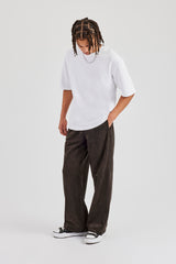 Suede Relaxed Jogger - Charcoal