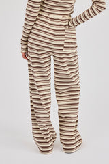 Gestreifte weite Hose – Off-White