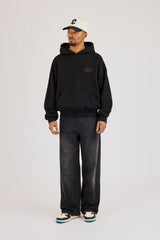 Cernucci Chain Stitch Hoodie - Black