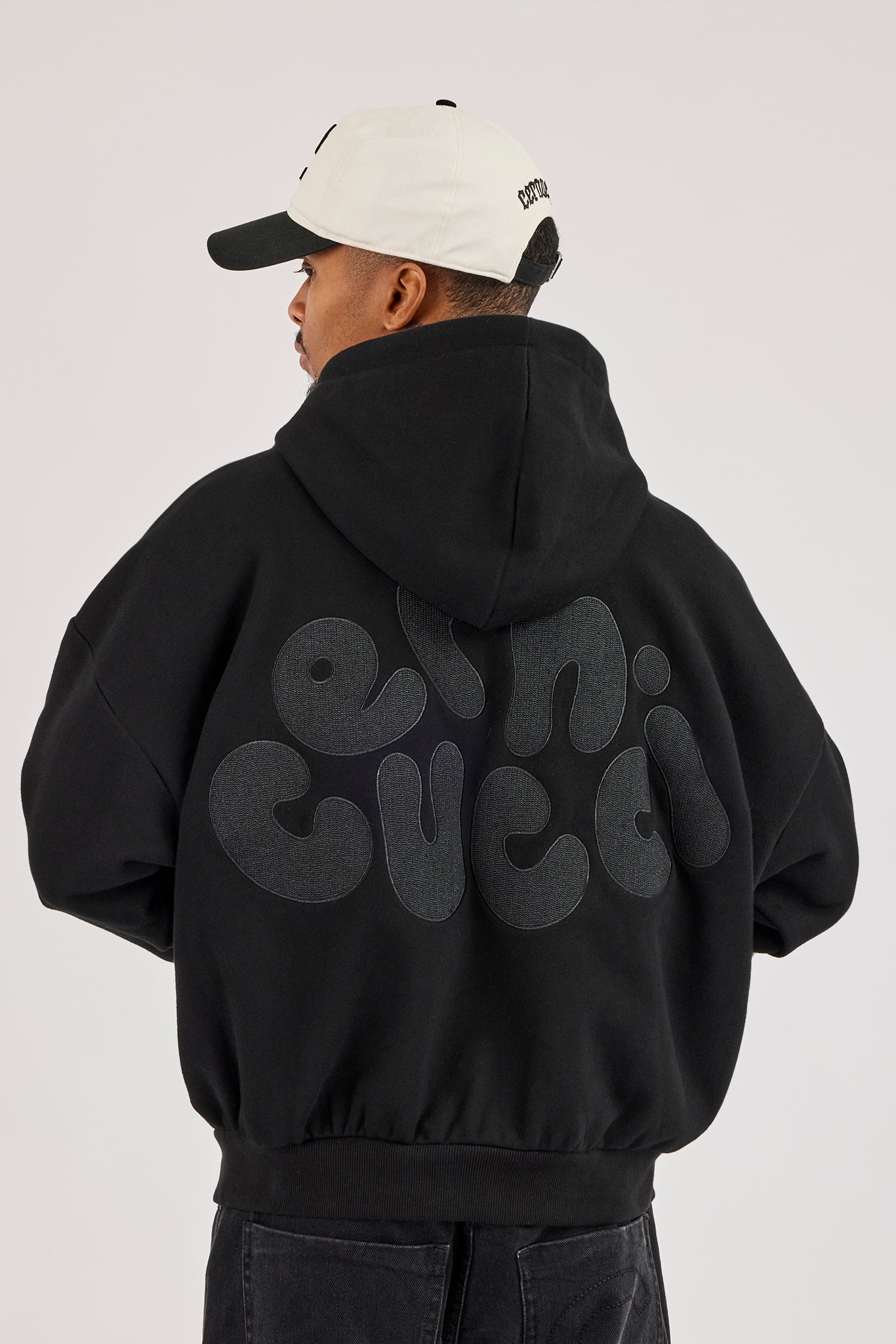 Cernucci Chain Stitch Hoodie - Black