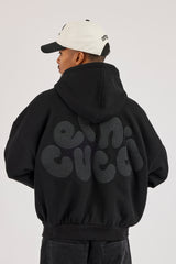 Cernucci Chain Stitch Hoodie - Black