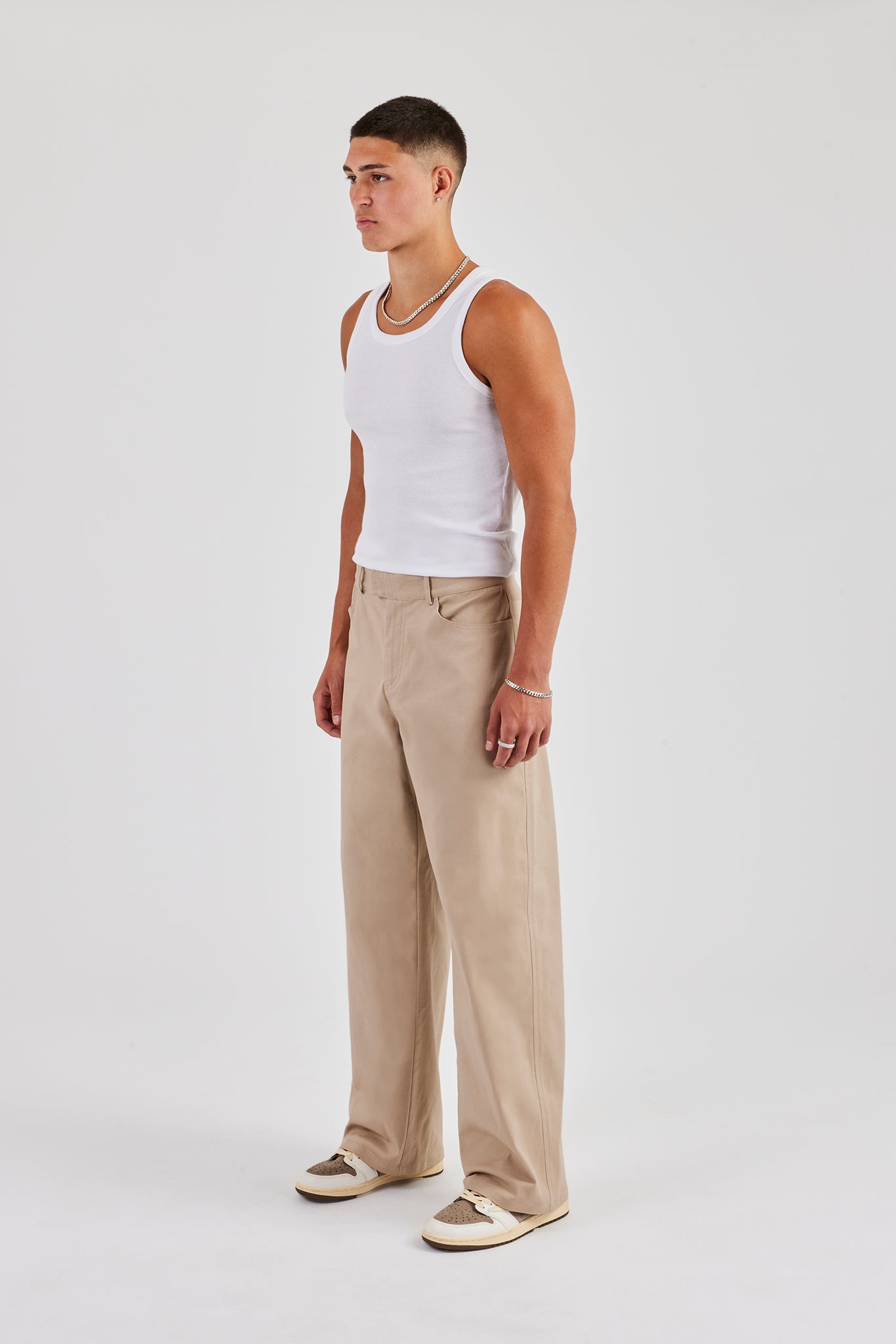 Tailored Relaxed Hose - Sand