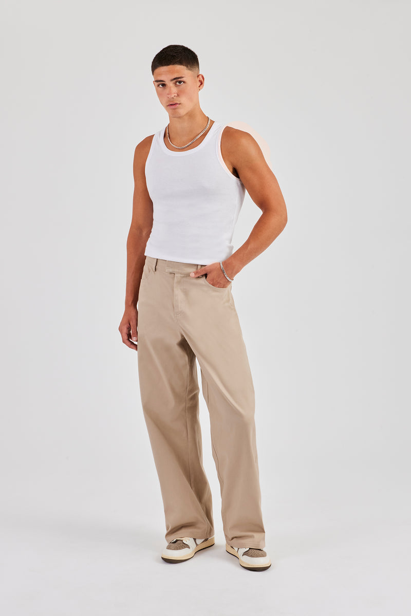 Tailored Relaxed Hose - Sand