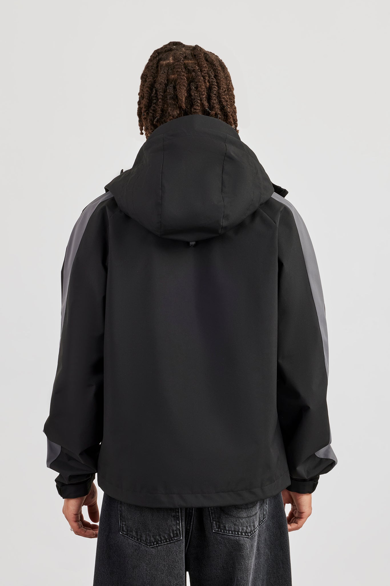Nylon Track Jacket With Panels - Black | Mens Outerwear | Shop