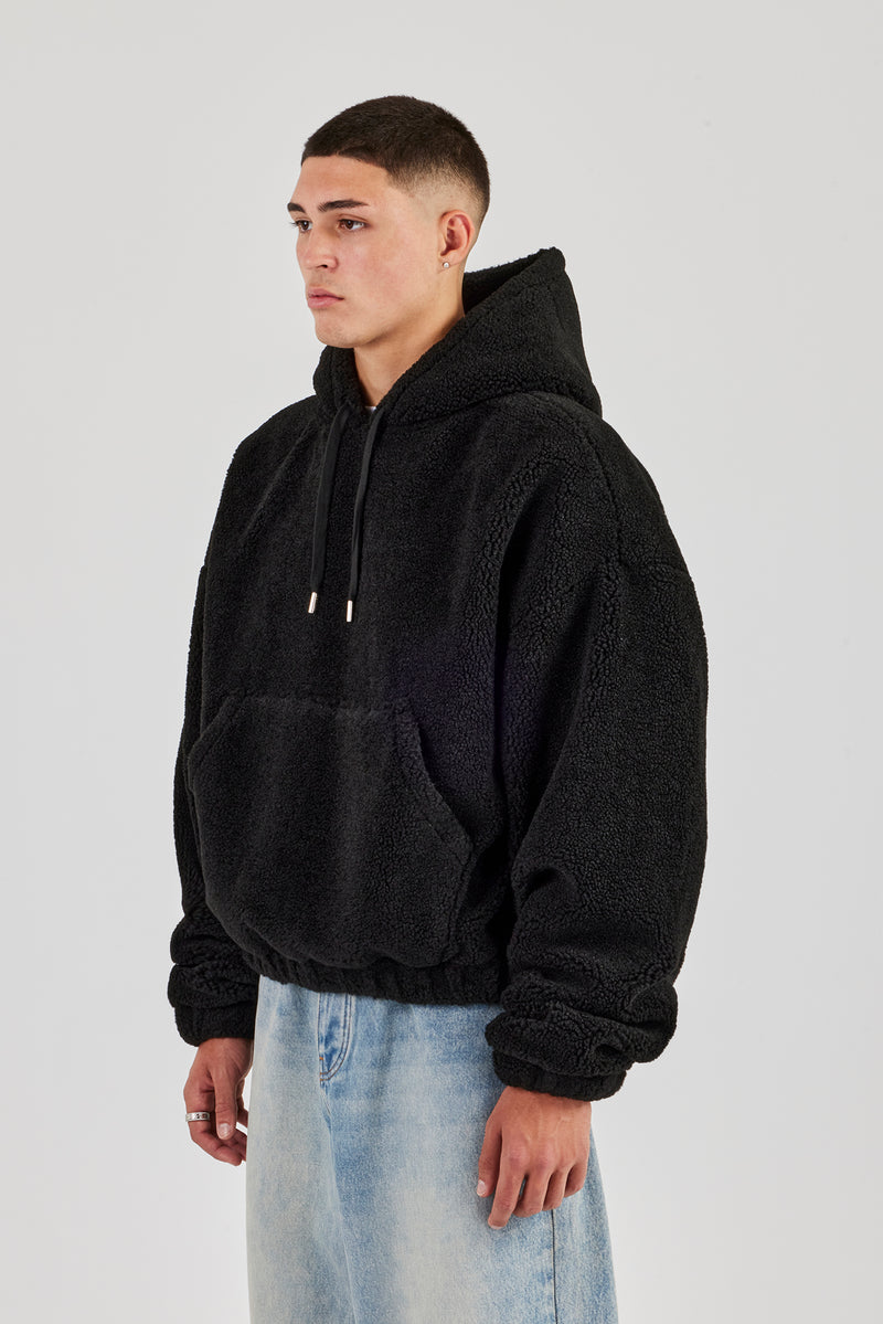 Boxy Borg Hoodie - Schwarz