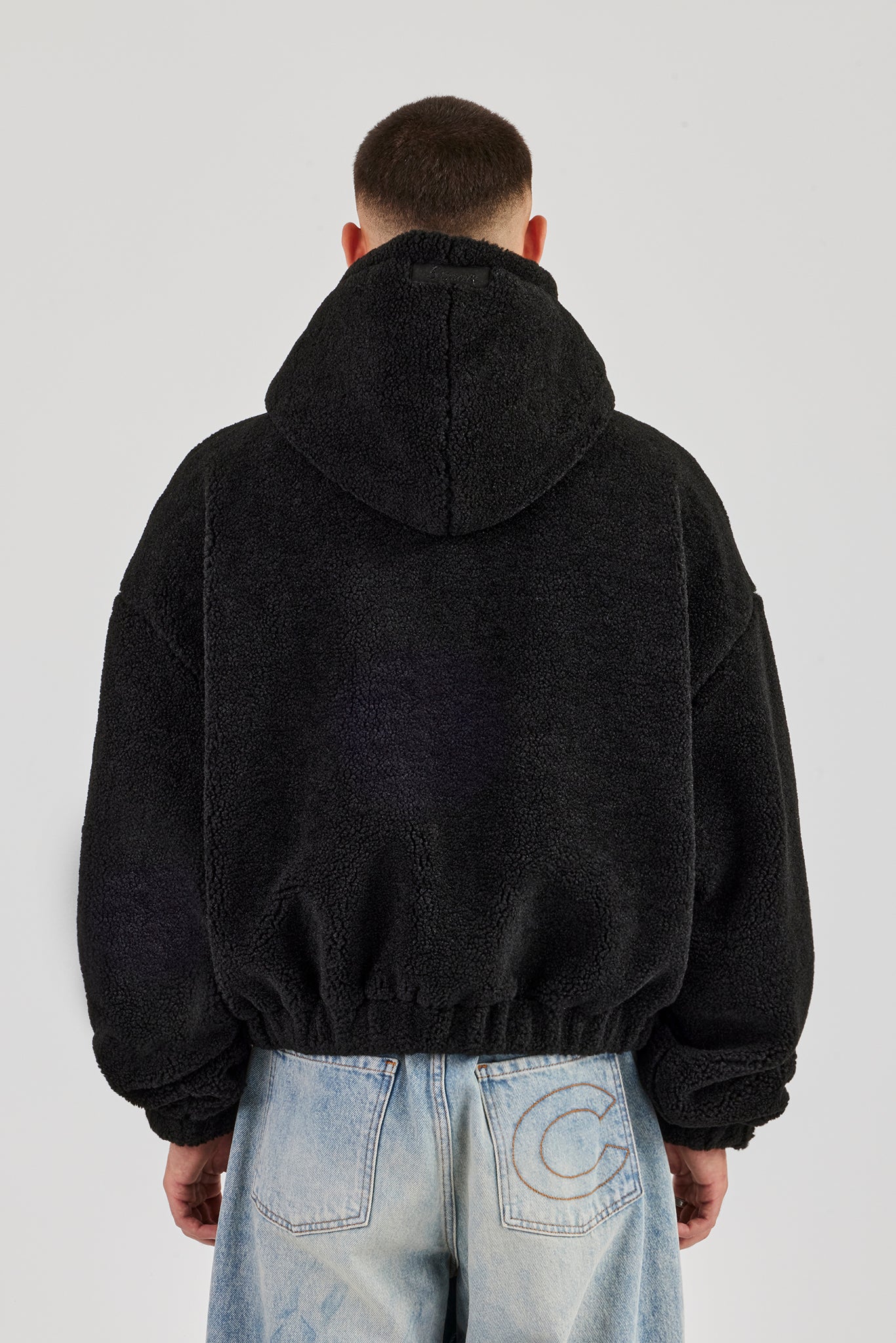 Boxy Borg Hoodie - Schwarz