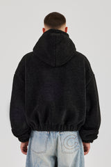 Boxy Borg Hoodie - Schwarz