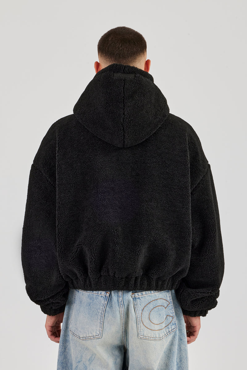 Boxy Borg Hoodie - Schwarz