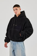 Boxy Borg Hoodie - Schwarz