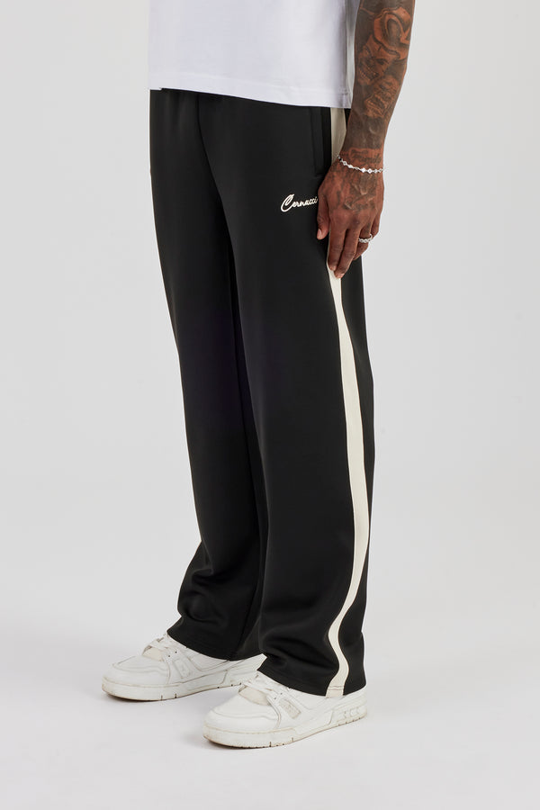 Relaxed-Hose mit Poly-Kontrast - Schwarz