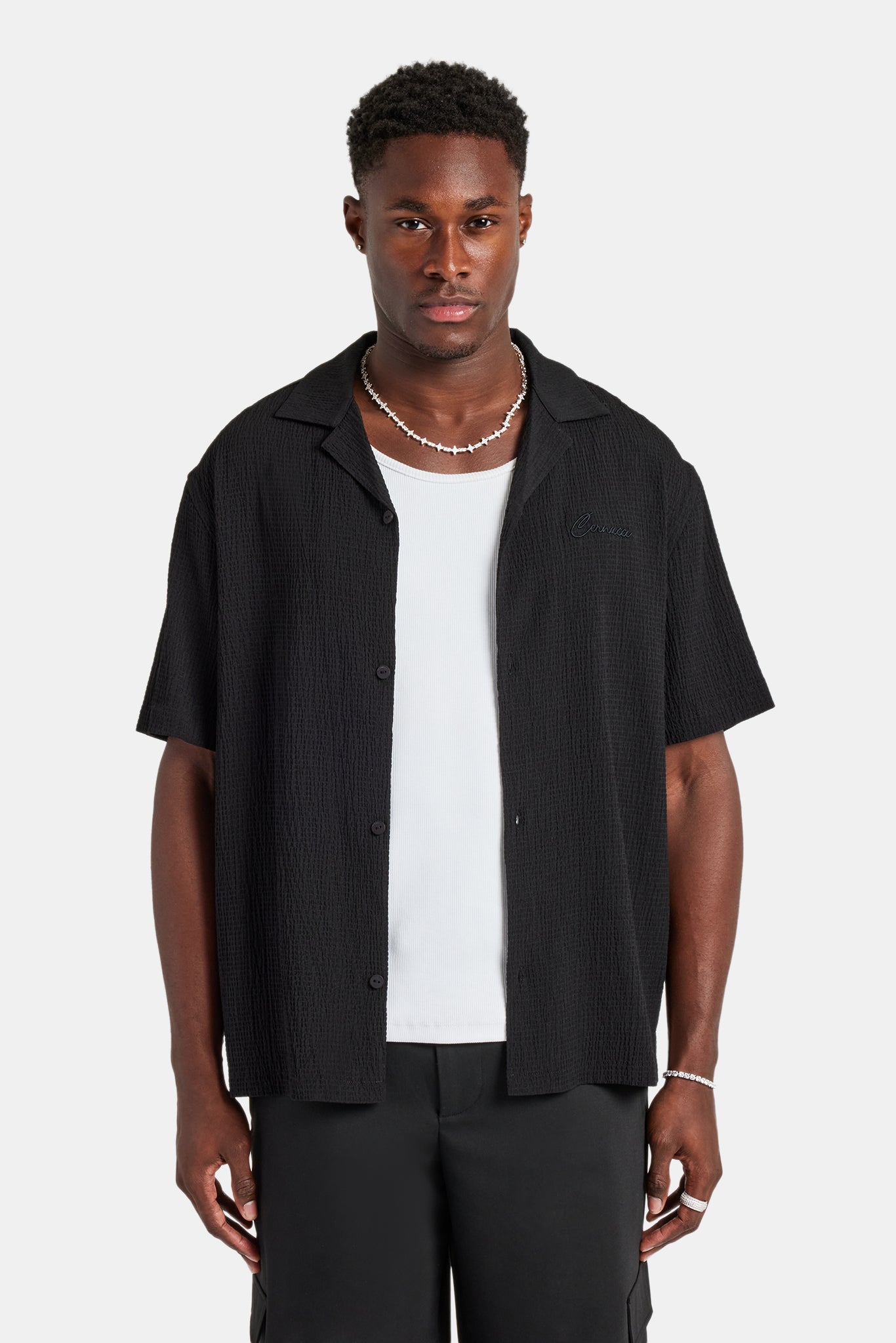 Strukturiertes Revershemd