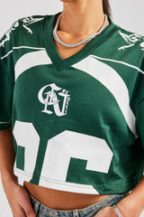 86 Kurzes Mesh-Top - Waldgrün