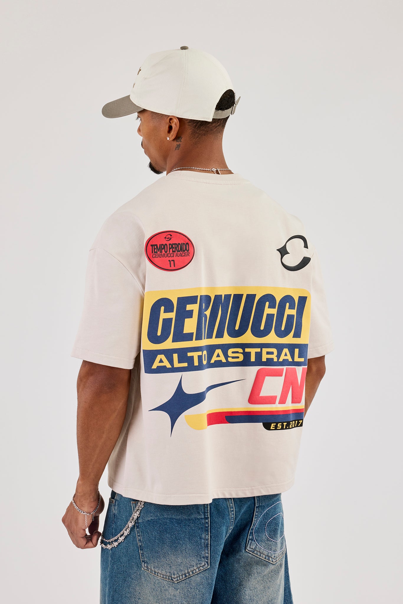 Cernucci Alto Astral Boxy T-Shirt - Stone