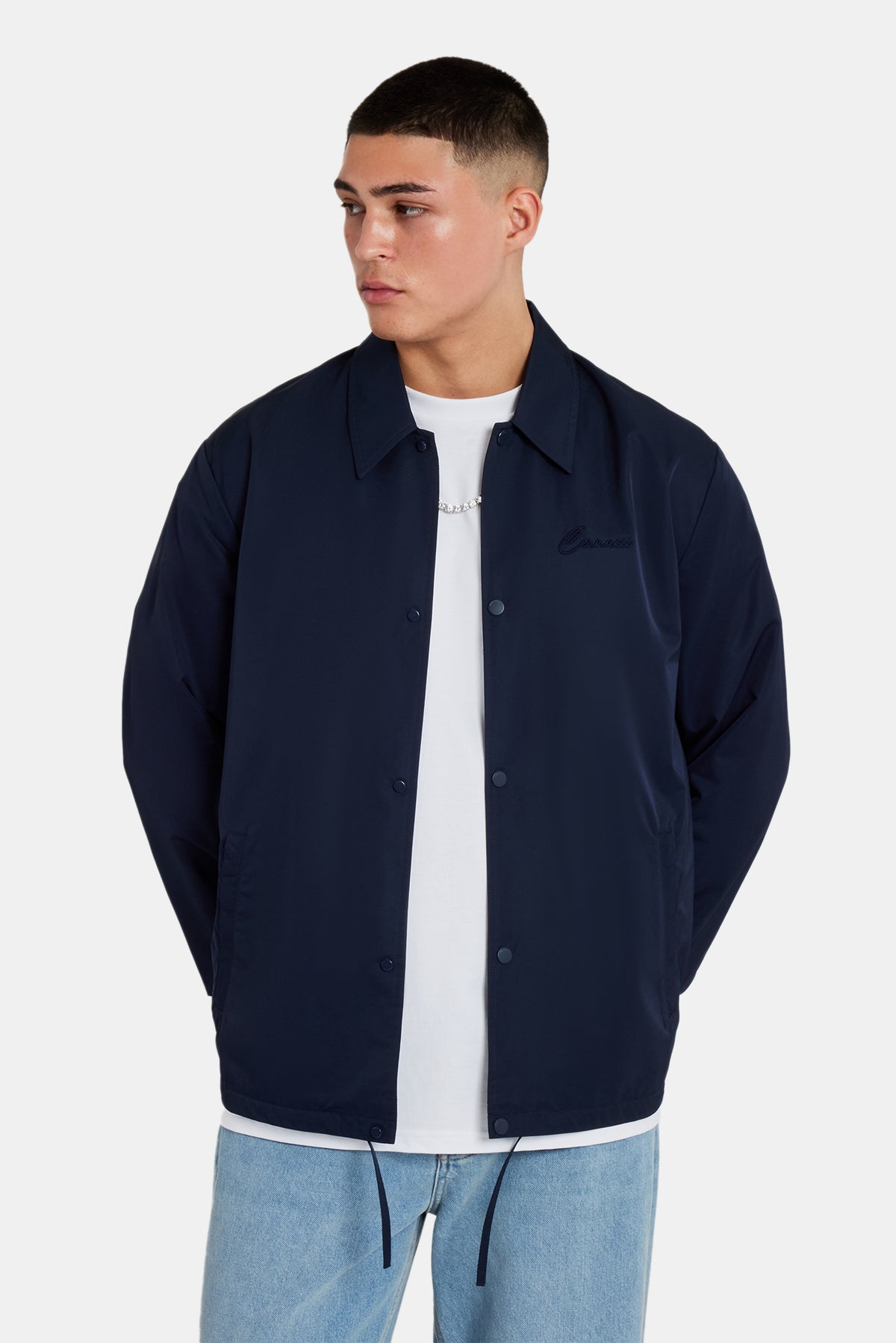 Coach Jacket - Navy | Mens Outerwear | Shop Jackets at CERNUCCI 